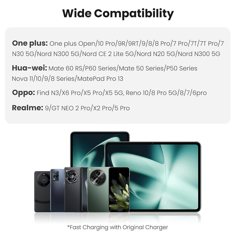 Warp Charge Cable 30W for Oneplus 8 Pro 8, 7 Pro 7T, 1 Pack 6ft/1.8m Dash Cha... gallery