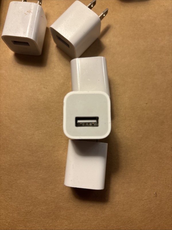 LOT OF 10 Genuine OEM Apple A1385 USB Power Adapter Cube Charger iPhone iPad gallery