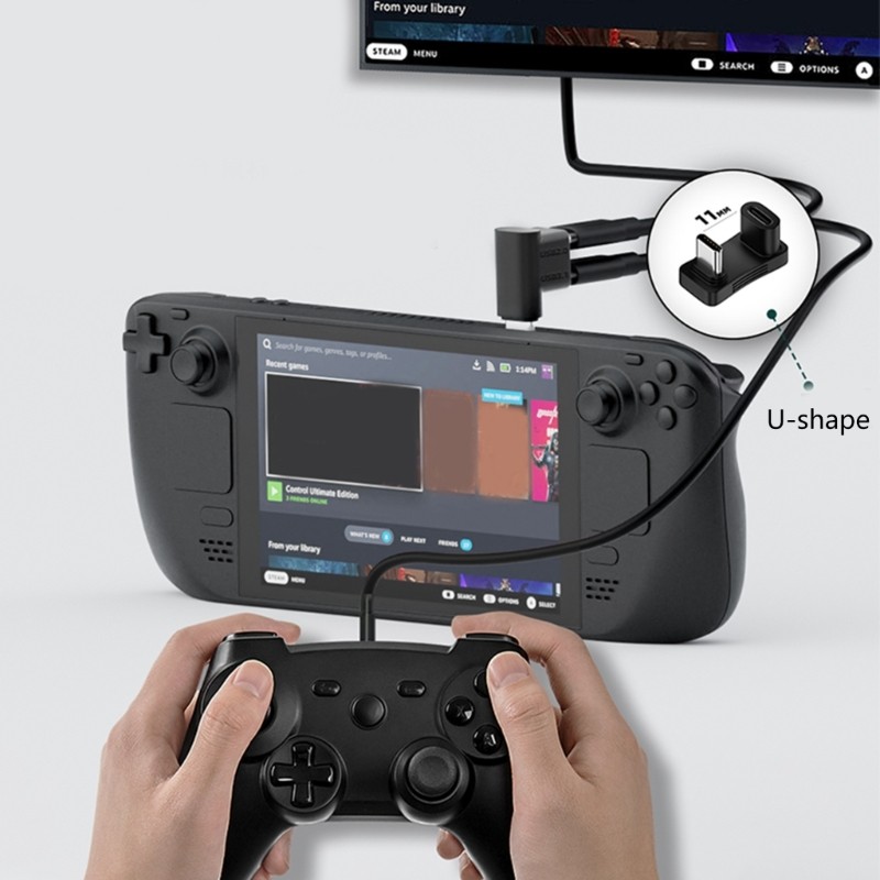 100W Type-C Adapter USB C Type C 2-in-1 Chargers For Deck Game Console gallery