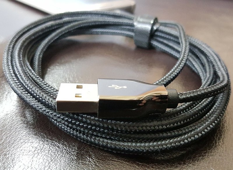6 Foot Braided Nylon Micro Black Chrome USB Charge/Sync Cable gallery