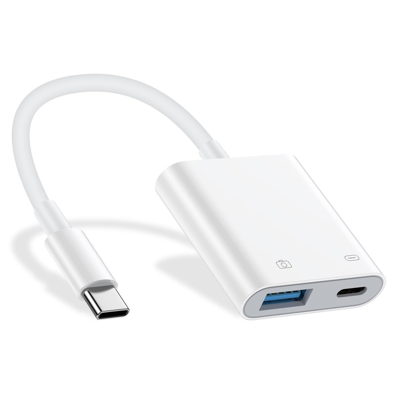 USB to USB OTG Cable and Charger Adapter for iPhone 17 Max 16e 16 15 Samsung …