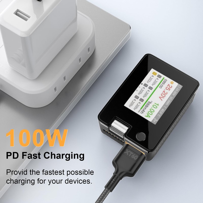 USB C To XT60 Adapter Cable Female Male PD 100W 20V/5A 3.3Ft Charging Cord gallery