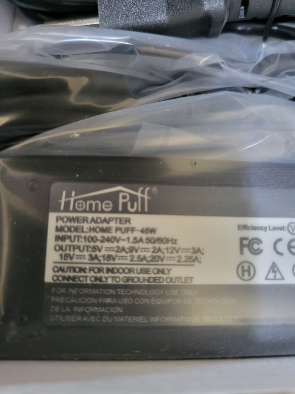 Home Puff USB C Power Adapter Charger 45W Black New gallery