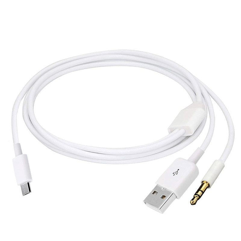 Audio Charging Cable 2 In1 Aux Cord Micro USB Male to USB Male 3.5Mm Aux Standar