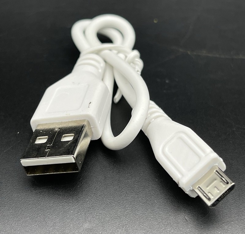 White 7" Micro USB PC Power Charge Cable for Mobile Cell Phone Universal gallery