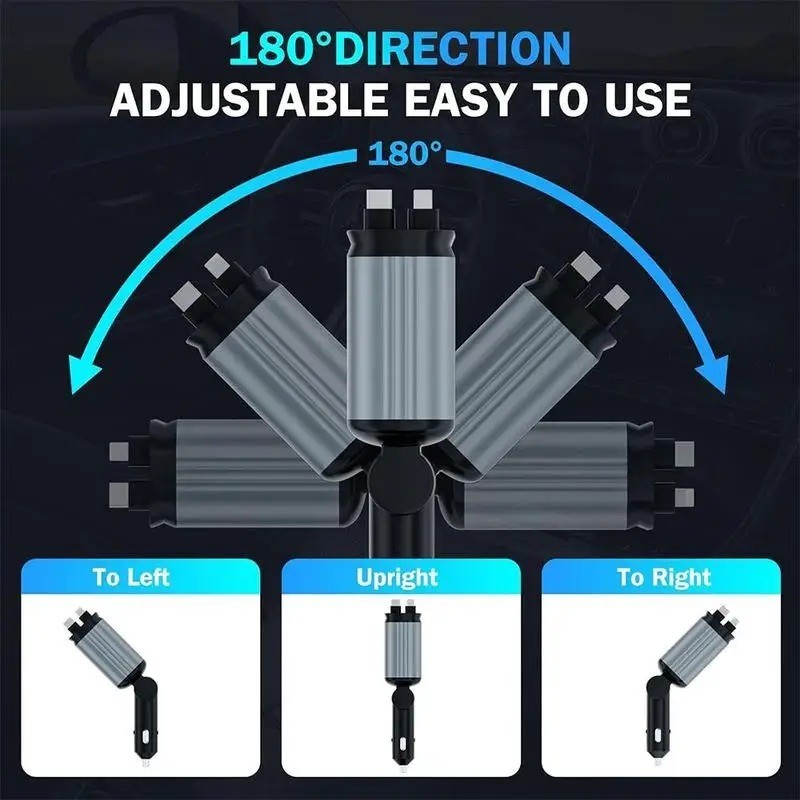 Car Charger with Starlight Fast Car Chargers 4 in 1 Retractable Car Charger gallery