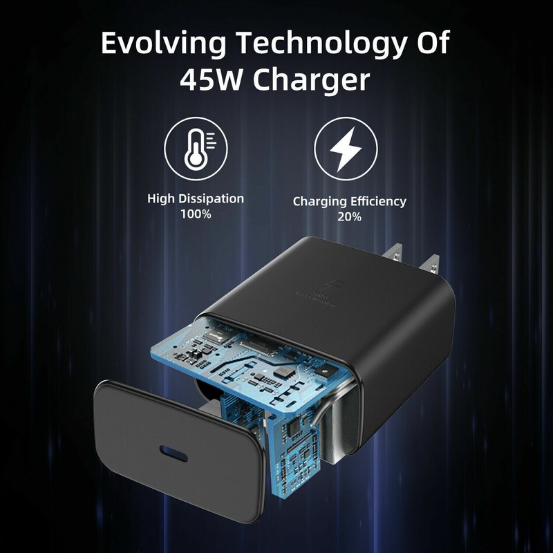 45w Type USB-C Super Fast Wall Charger +6FT Cable Fit Samsung Galaxy S20 S21 S22 gallery