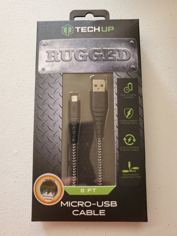 Tech Up Rugged 6 Foot Micro USB Cable