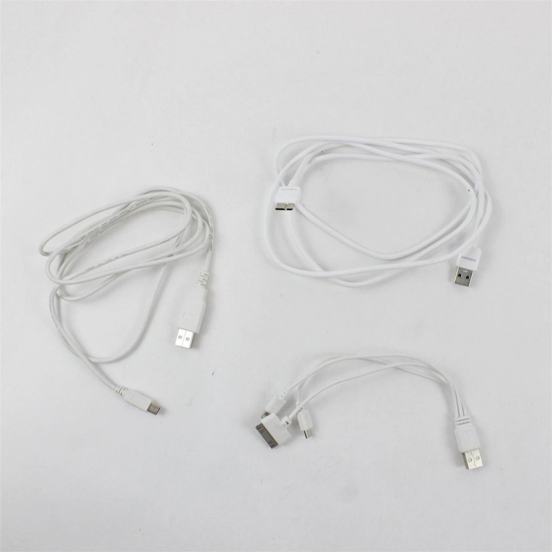 Lot of 3 Mixed Brand USB-A Charging Data Cables Assorted Device Connectors