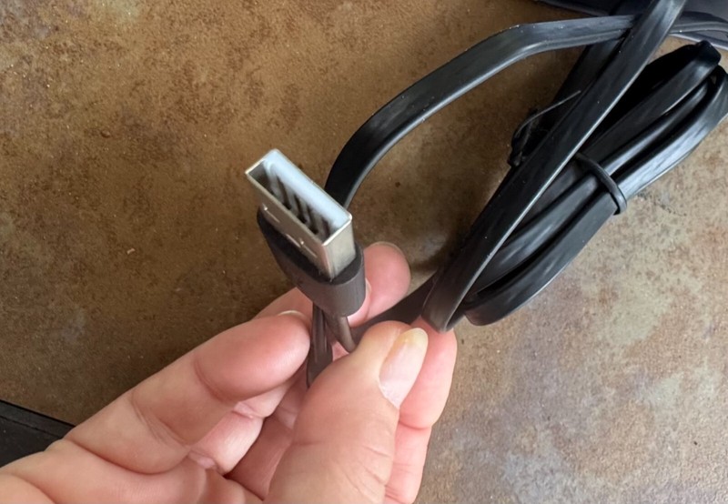 6' Brookstone Flat Micro To USB Cable Black 6 ft gallery