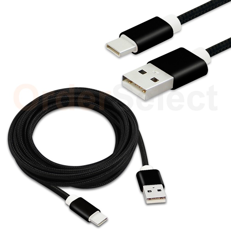 USB Type-C 10FT Braided Cable for HTC U Play/U Ultra/U11/U11 life/U12+/Bolt/10