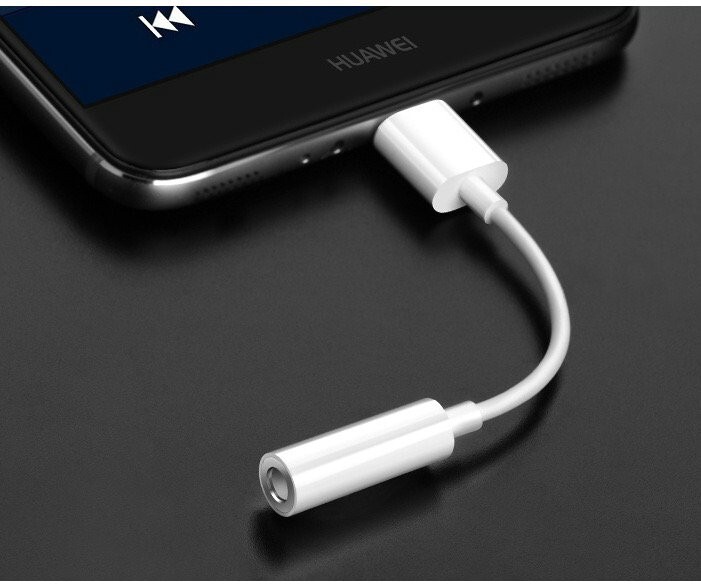 USB-C Type-C to 3.5mm Female AUX Headphone Jack Adapter Cords Universal White gallery