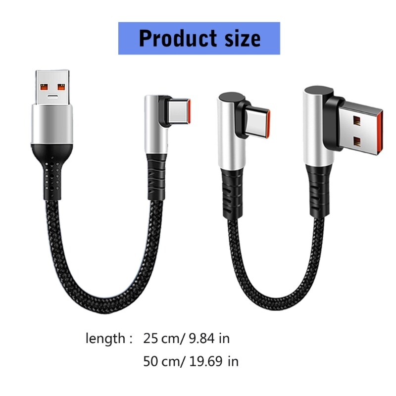 90 Degree Elbow USB to Type C Cable for Rapid Charging and Efficient Data Sync gallery
