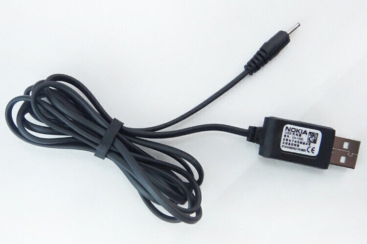 Small Pin USB Charger Lead Cord for CA-100C Nokia Mobile – 2mm to USB Cable