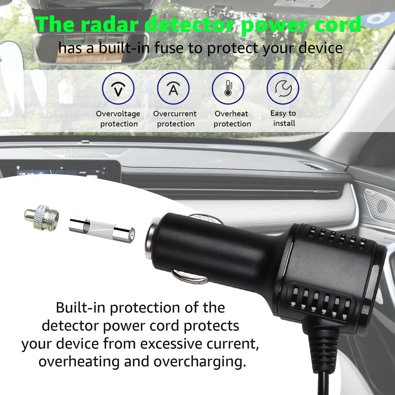 Radar Detector Power Cord with Dual Fast Charge Fit for Escort Max360 gallery