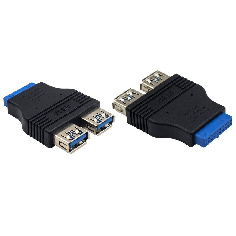 USB 3.0 Motherboard Adapter, Blue, 20-Pin USB 3.0 to USB 2.0 Internal Splitte... gallery