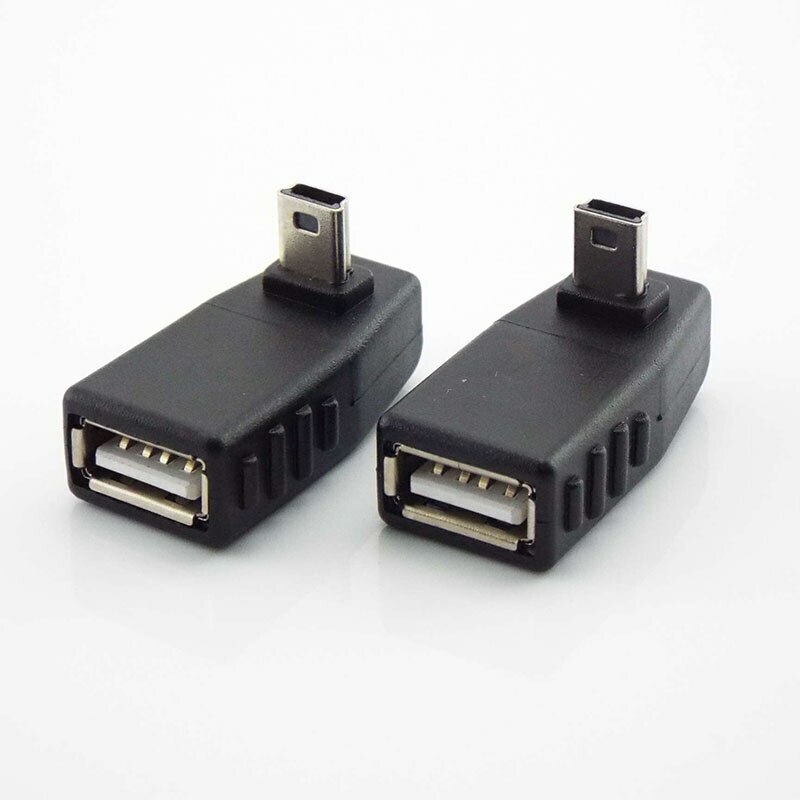 Left/right/down/up angle A Female to 5-pin B Male Mini USB OTG adapter Converter gallery