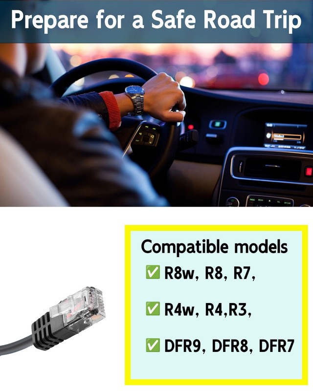 Power Cord 5.6ft RJ11 to USB C for Uniden R8w R8 R7 R4w R4 R3 DFR9 DFR8 DFR7 gallery