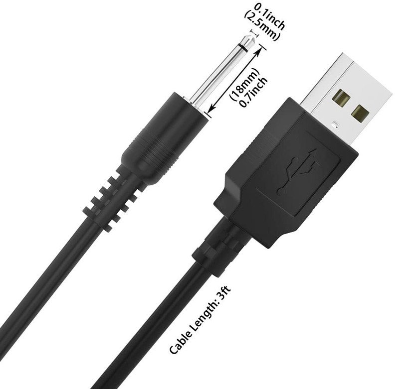 3ft Replacement DC Charging Cable USB to 2.5mm Fast Charger Cord Adapter gallery