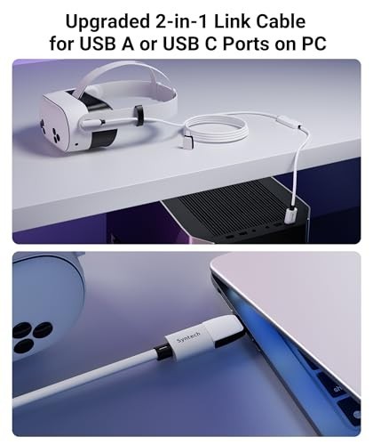 16FT VR Link Cable with Charging for Oculus Quest 2/Pro, Pico 4, SteamVR - USB 3 gallery