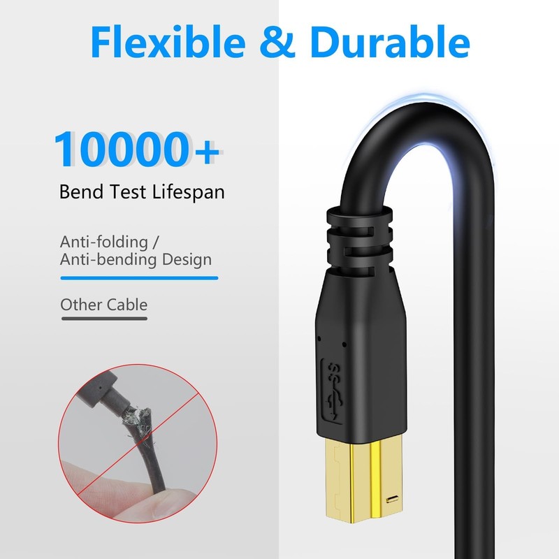 USB 3.0 Cable A Male to B Male 20Ft,Superspeed USB 3.0 A-B/A Male to B Male C... gallery