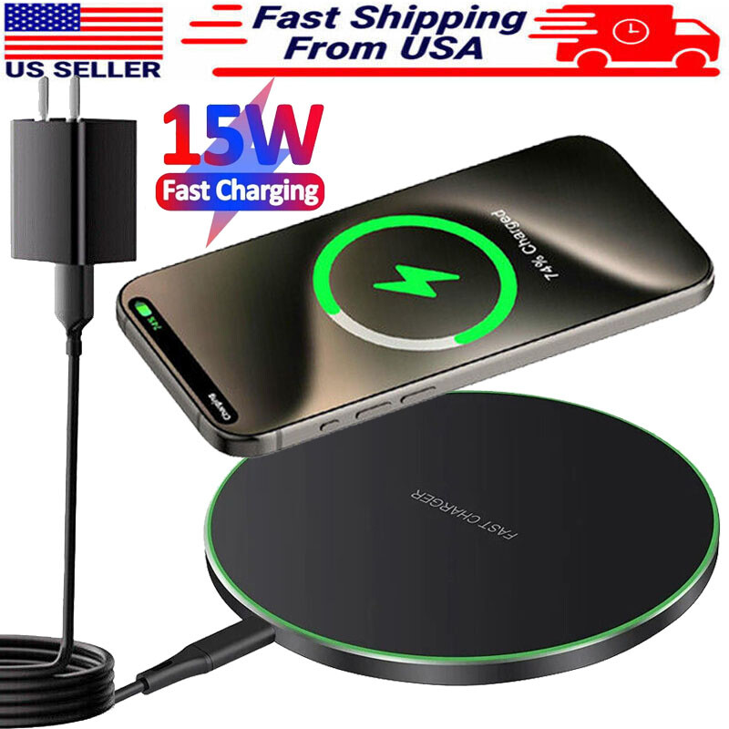 Fast Wireless Charger Charging Pad For iPhone 17 16e 16 15 14 13 12 Pro Max gallery