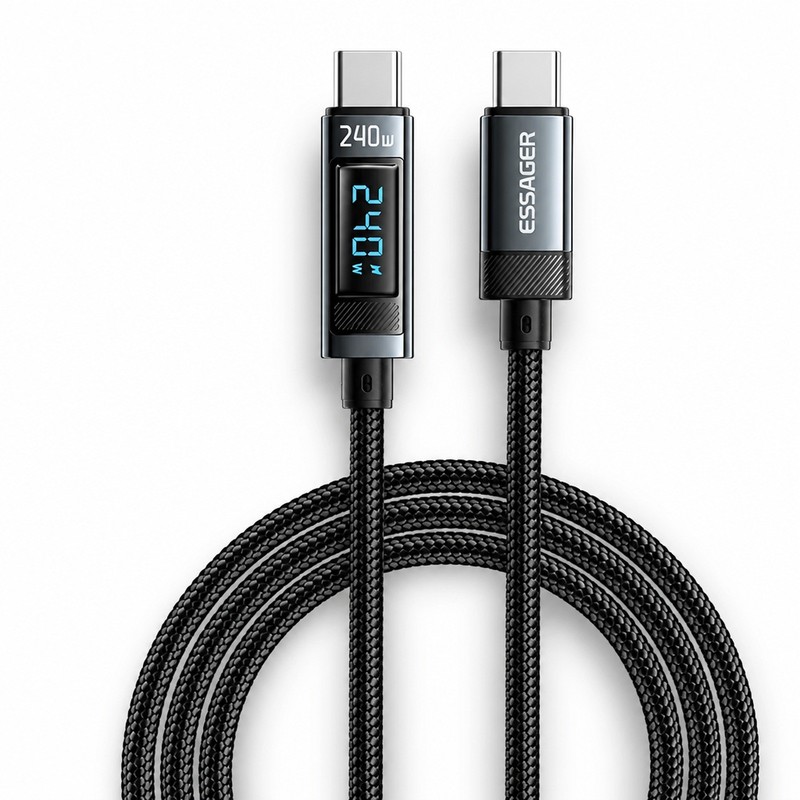Essager 240W USB-C Cable PD 3.1 100W Fast Charging 6A for MacBook iPad Xiaomi gallery