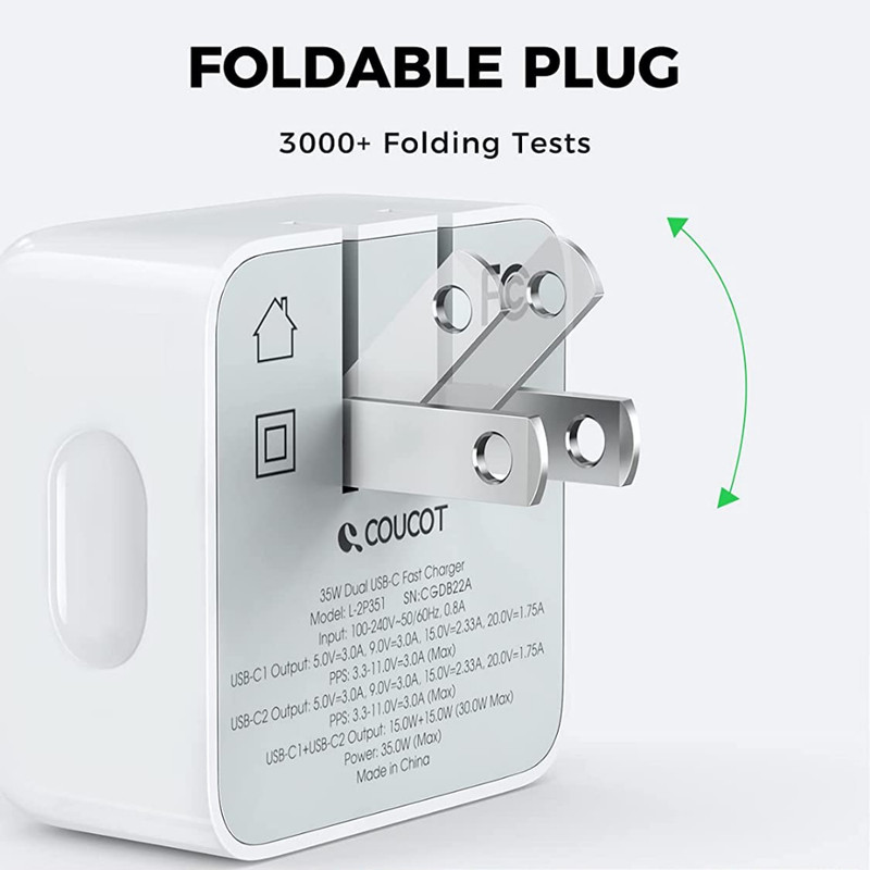 New 35W Fast Charger USB-C Adapter PD Cable For iPad iPhone 14 13 12 11 Pro Max gallery