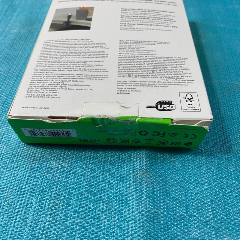 Belkin BoostCharge Pro Flex USB-C Cable W/USB-C Connector Cable + Str 6FT gallery
