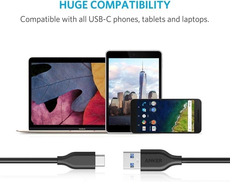 6ft Nylon USB C Charger Cable - Tangle-Free, 5 Gbps Transfer Speed, 56K Resistor gallery