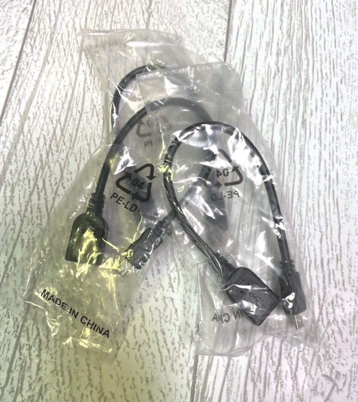 USB 2.0 A-Female to Micro B Charger Cable Black 30V 6 Inches 3-Pack