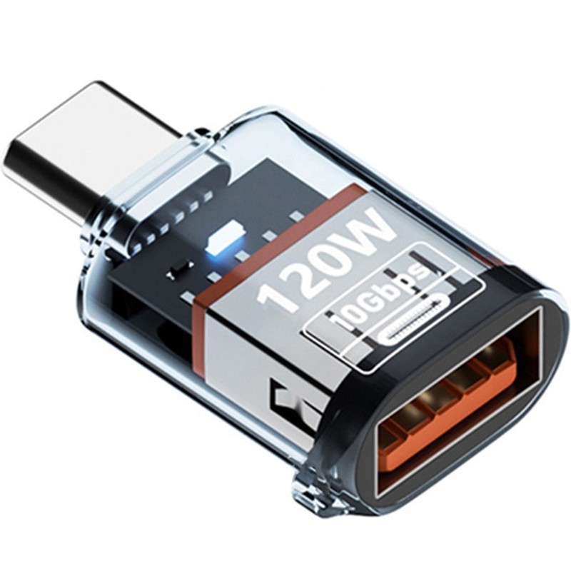 Portable USB-C to USB 3.0 Adapter 28x17x9mm Supports 10Gbps and 120W PD gallery
