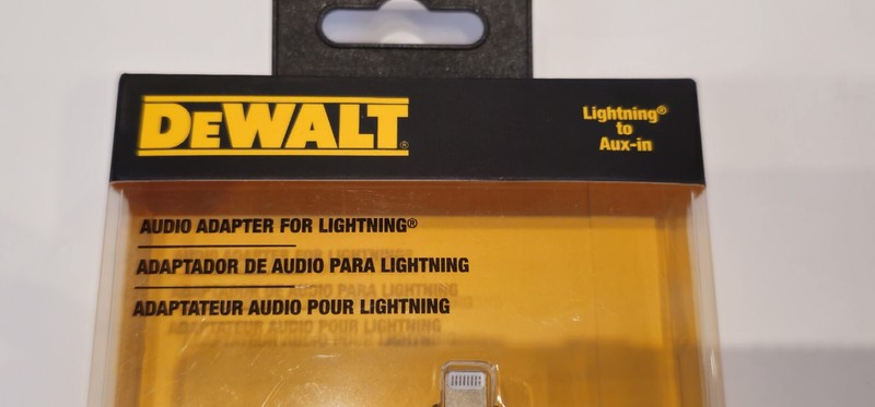 Brand New DEWALT 90 Degree 3.5 MM Adapter For iPhone, iPad, iPod gallery
