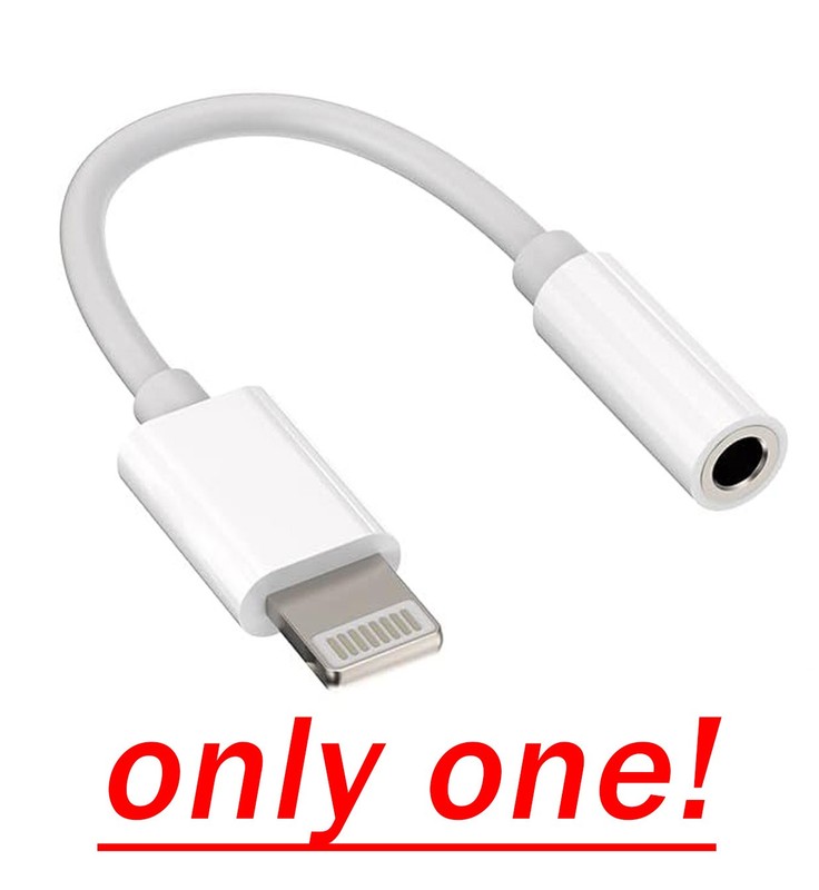 For iPhone Headphone lot Adapter Jack 8Pin to 3.5mm Aux Cord Dongle Converter X3