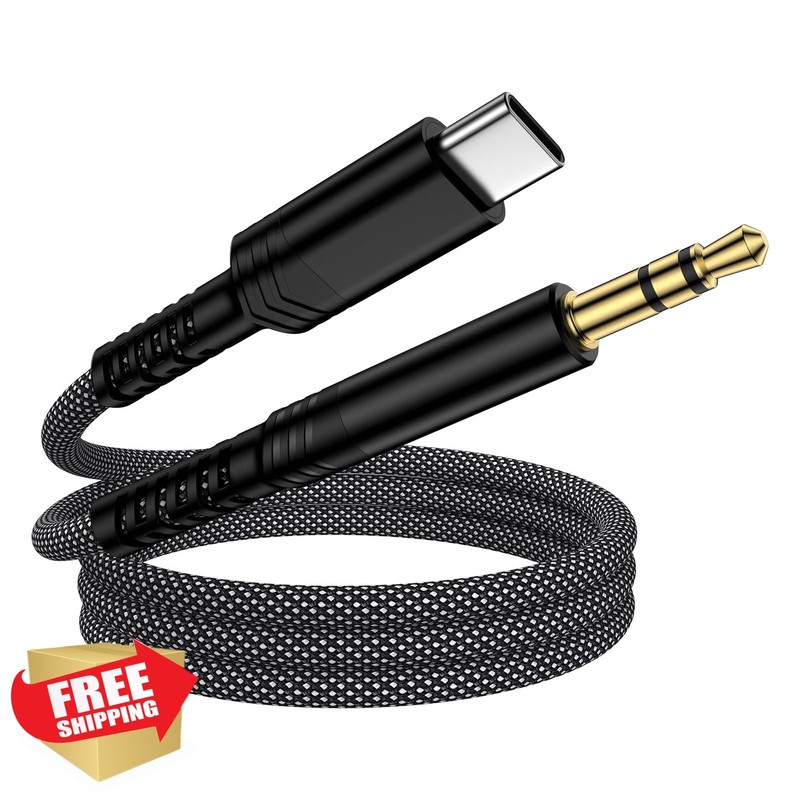 CIQILY USB C to 3.5mm Aux Cable 3FT iPhone/Samsung
