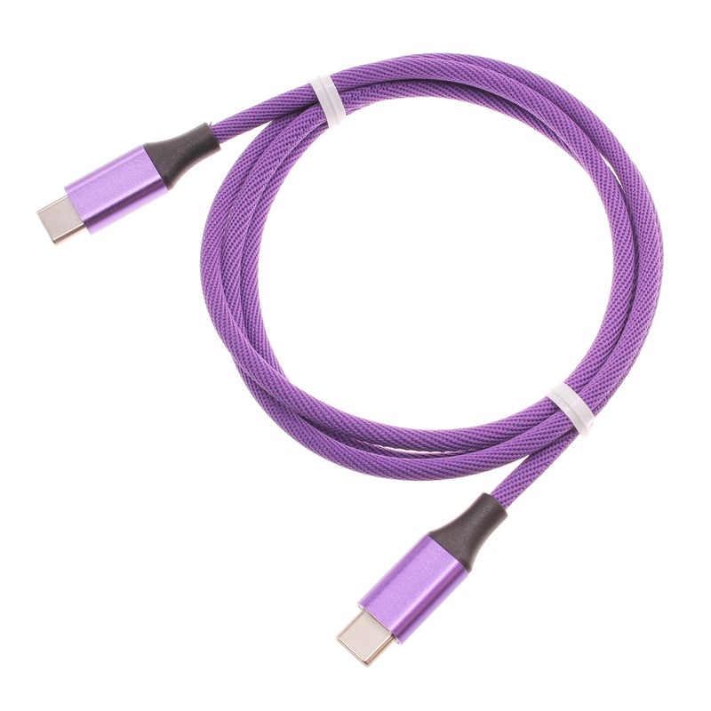 For TCL 60/60R/SE/NxtPaper – Purple 3ft PD Cable Type-C to USB-C Fast Charger
