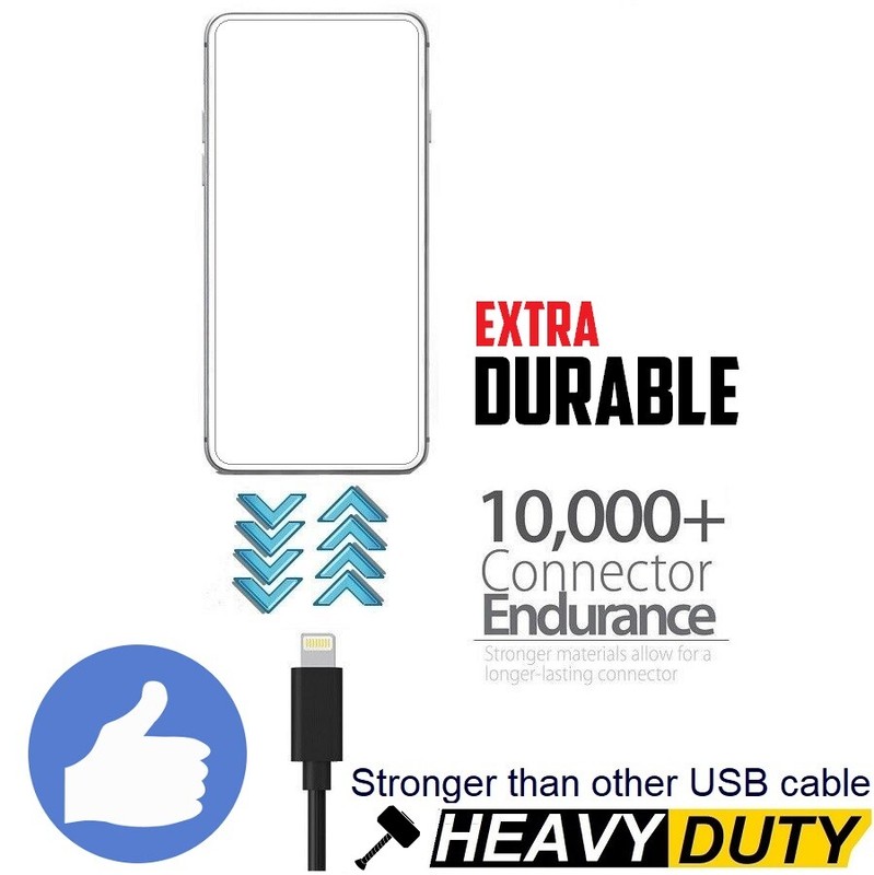 x4 8" 8in charge & Data Short USB Cable For iPhone 14 13 12 11 Pro Max X 8 7 6 gallery