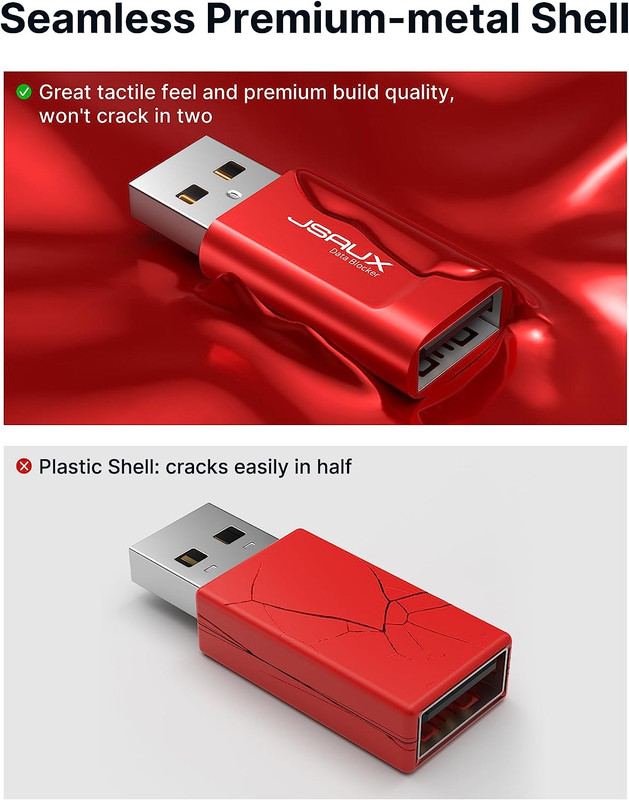 JSAUX USB Data Blocker, (4-Pack) USB a Defender Only for Quick Charge, Protect a gallery