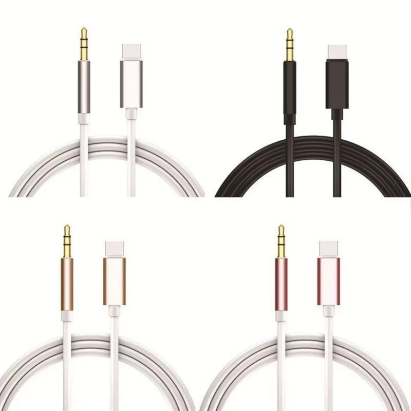 Type C to Aux Cable USB Type-C Male To 3.5mm Cord Car AUX Music Audio Adapter gallery