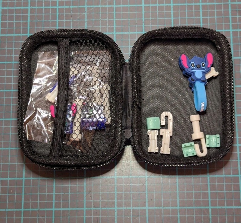 Disney Stitch Iphone 5w Charger Cable Protector Case W Disney Cord Holder Clips gallery
