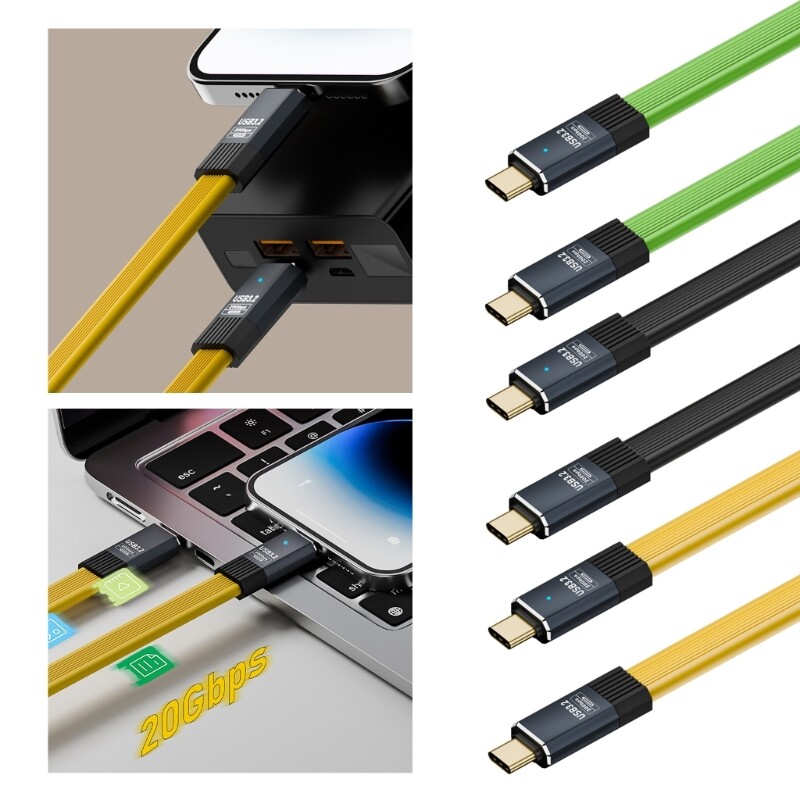 USB 3.2 Type C Soft Flexible Cable with 20Gbps Transfer OTG 8K60hz Video Support gallery