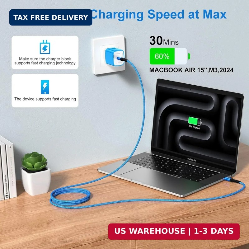240W Samsung Charger Cable Super Fast USBC Charging Cord, 6FT 2Pack USB C to USB gallery