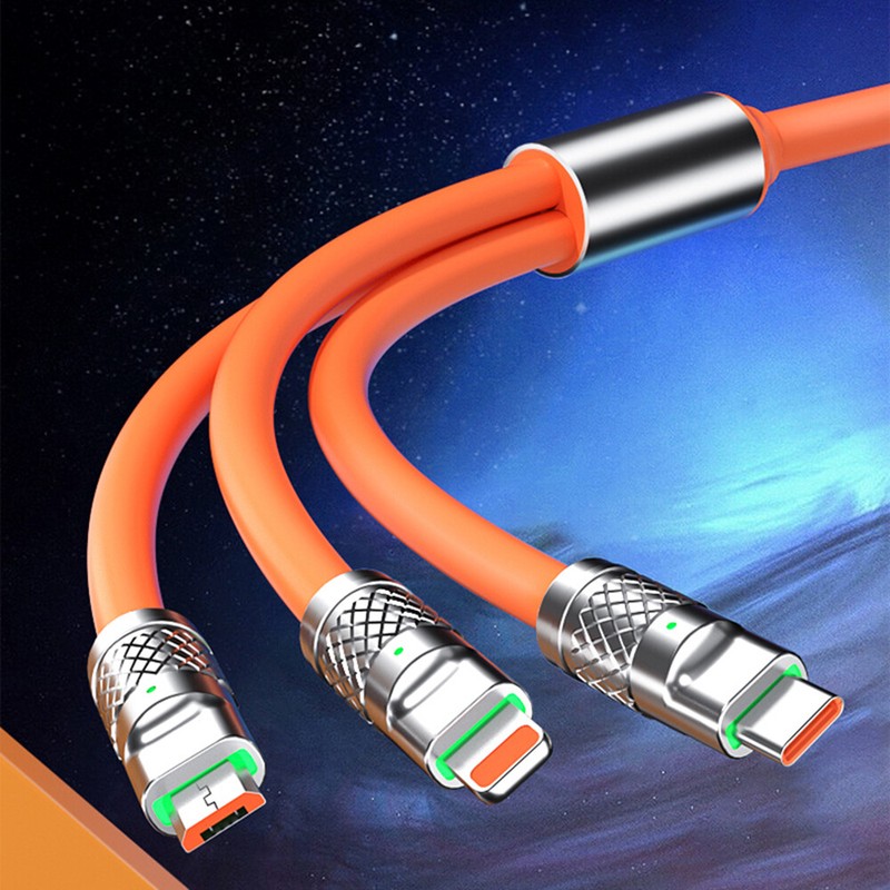 3 in 1 Fast Charging Cable Cell Phone Charger Cord For iPhone Type C Micro LOT gallery