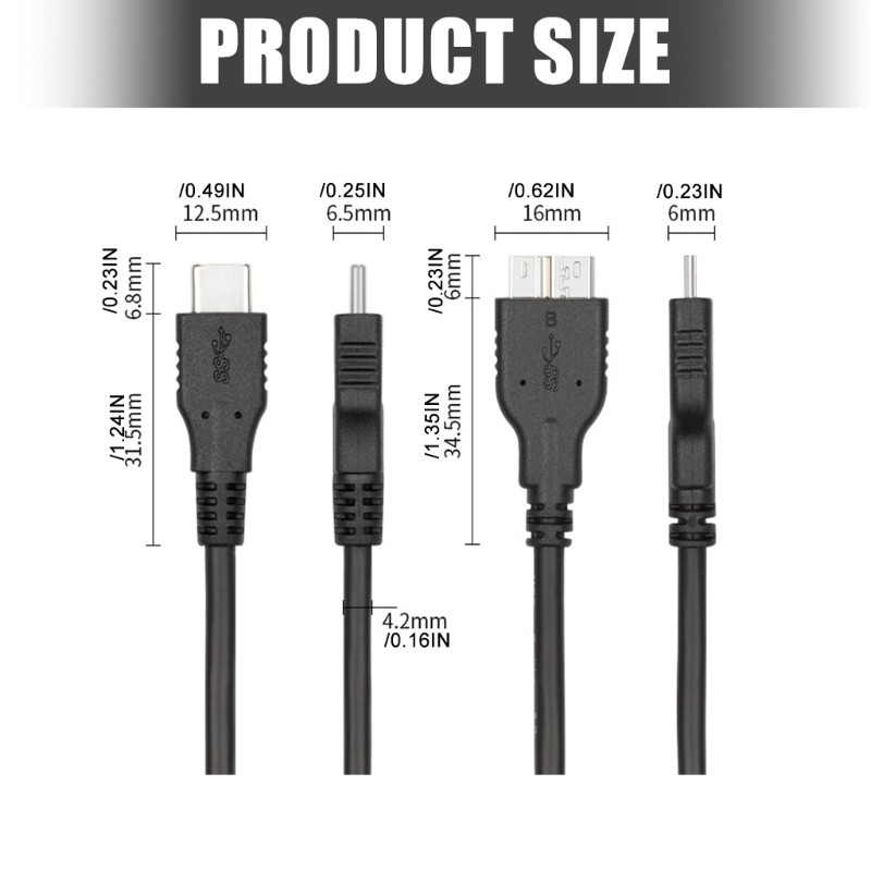 USB C to MicroB Hard Drive Cable Data Transfer Cable for Desk and Travel Use gallery