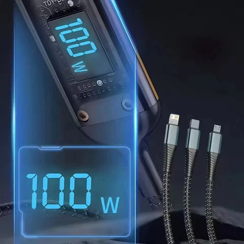 1.2M 3-in-1 Fast Charging Cable for iPhone, USB-C,Micro USB gallery