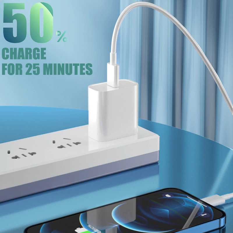 20W PD Fast Charger USB Type C Adapter Cable for iPad iPhone 13 12 11 Pro Max X gallery