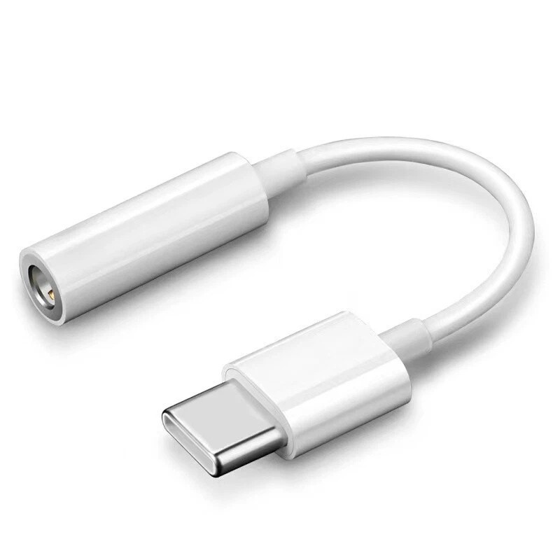 USB-C Type C Adapter Port to 3.5MM Aux Audio Jack Earphone Headphone Cable USB