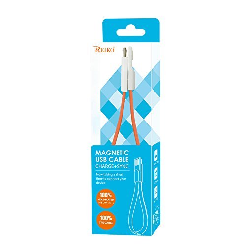 Reiko 48inch 8pin magnetic Charge + Sync USB cable - Retail Package -Orange gallery