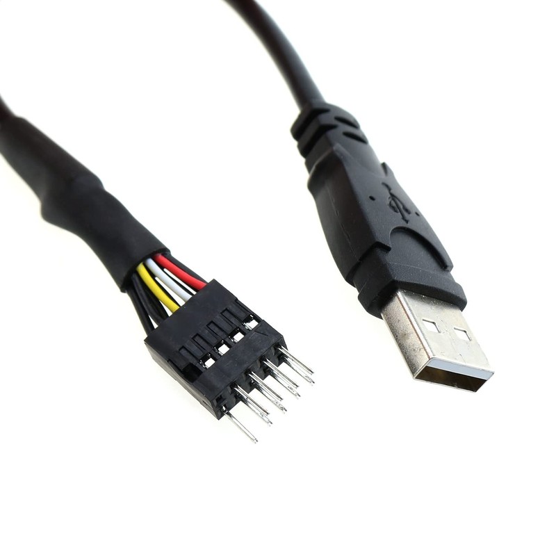 9Pin USB to USB Motherboard Header Cable Black 9Pin USB IDC Dupont Male Heade... gallery