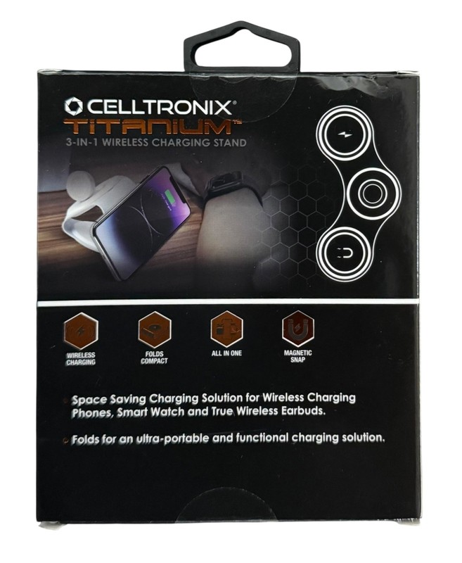 NEW Celltronix Titanium 3-IN-1 Wireless Charging Stand Compact Foldable gallery